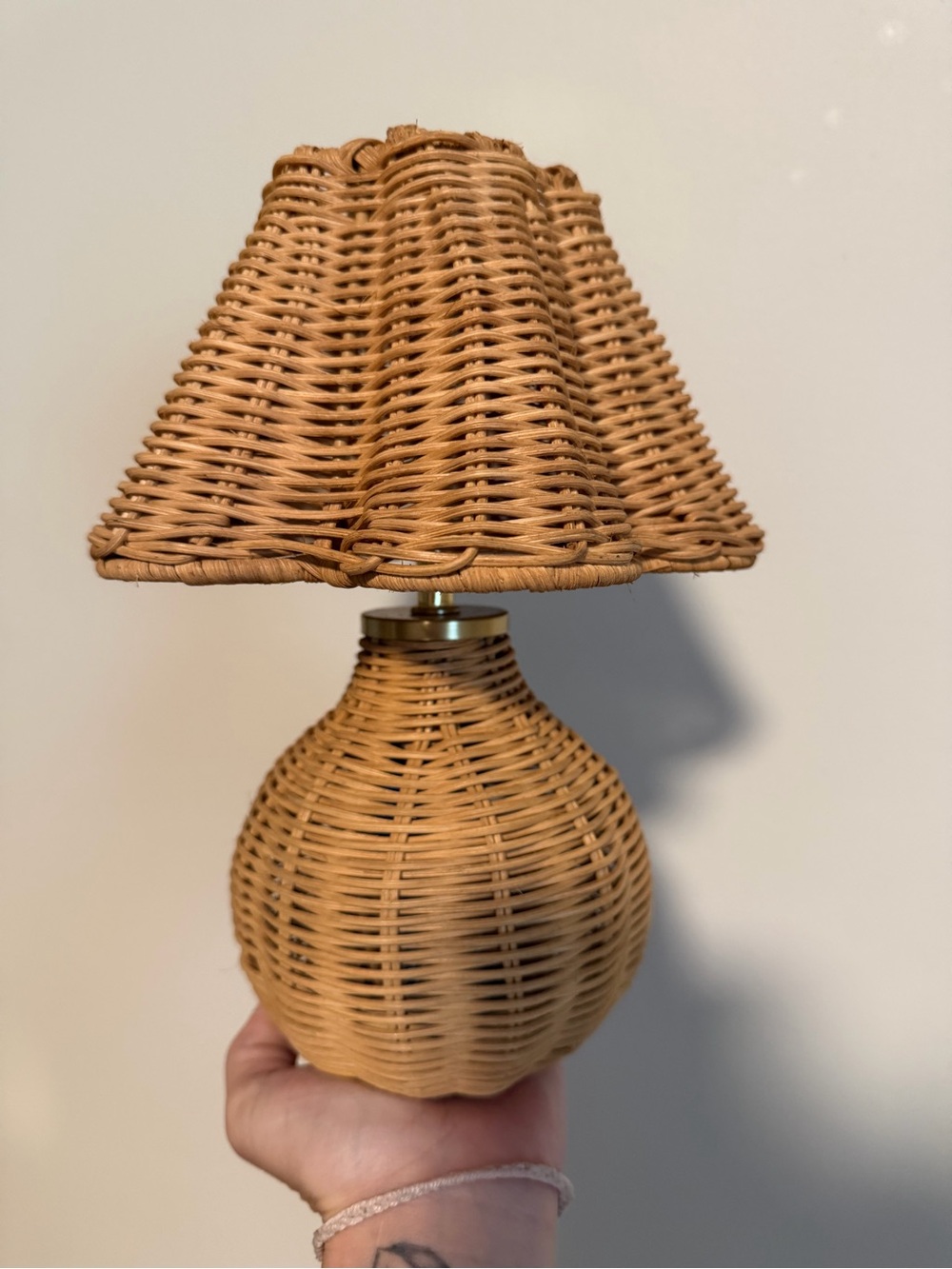 Better Homes And Gardens Woven Rattan Accent Lamp - Natural Tan